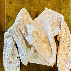 Boutique Handknitted  Cropped Sweater